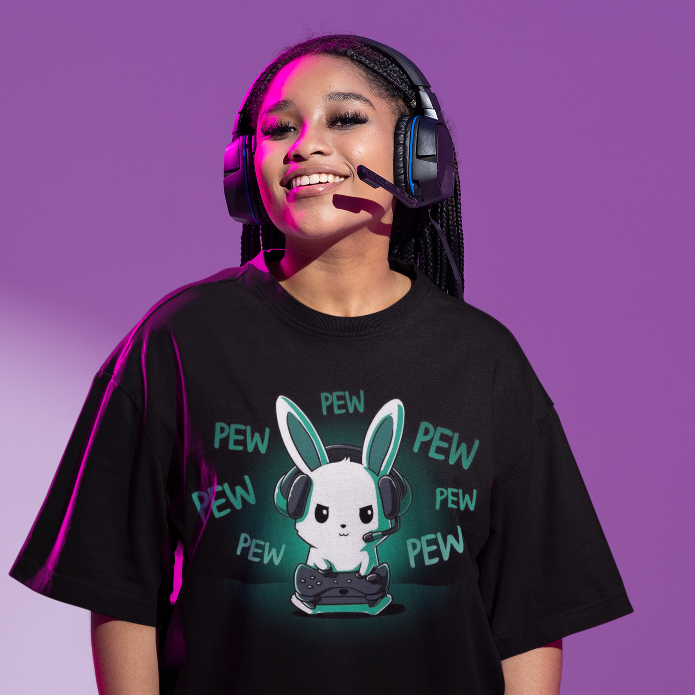Gaming Bunny Cotton Tee