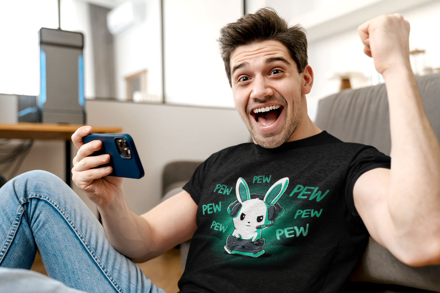 Gaming Bunny Cotton Tee