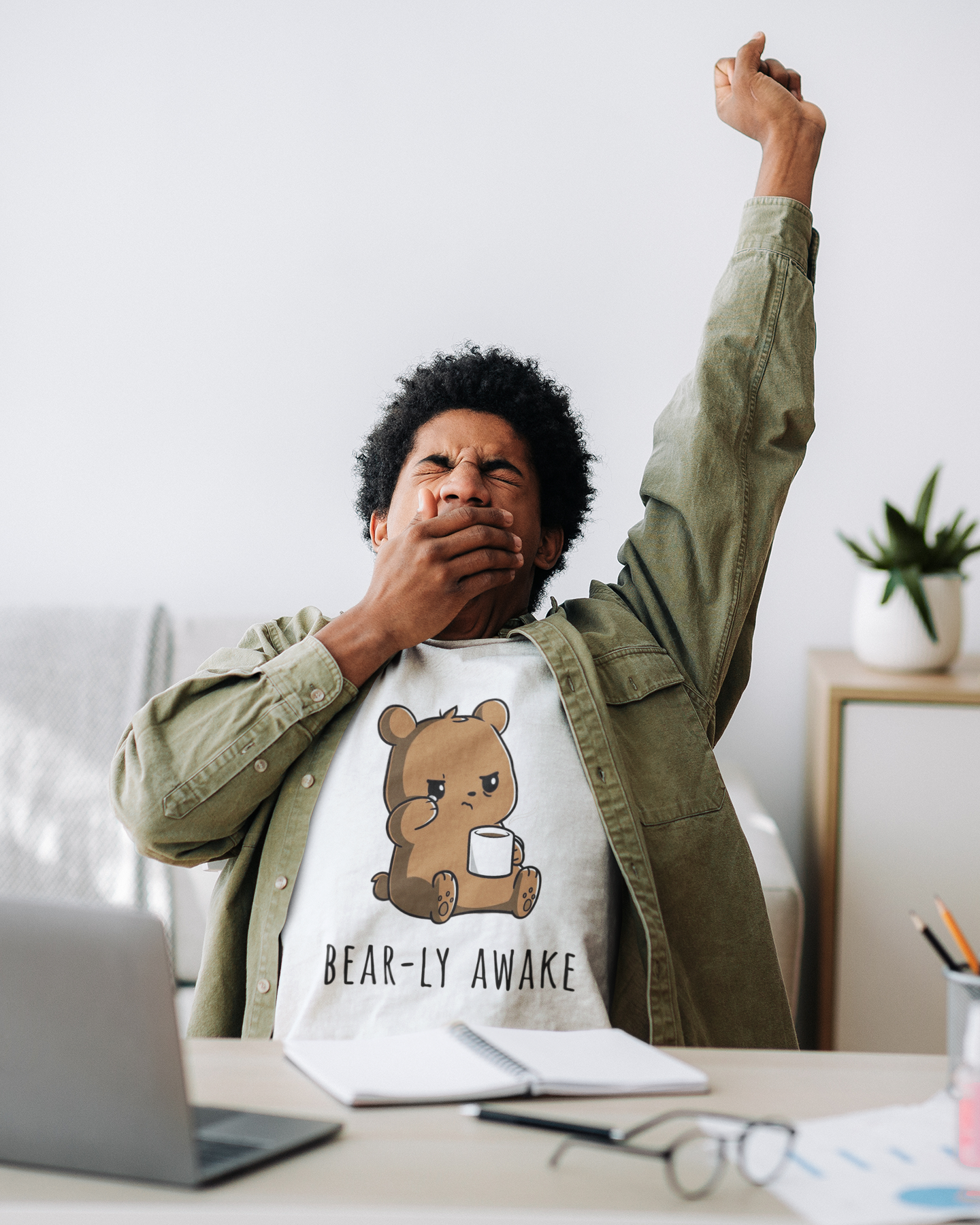 Bear-Ly Awake Cotton Tee