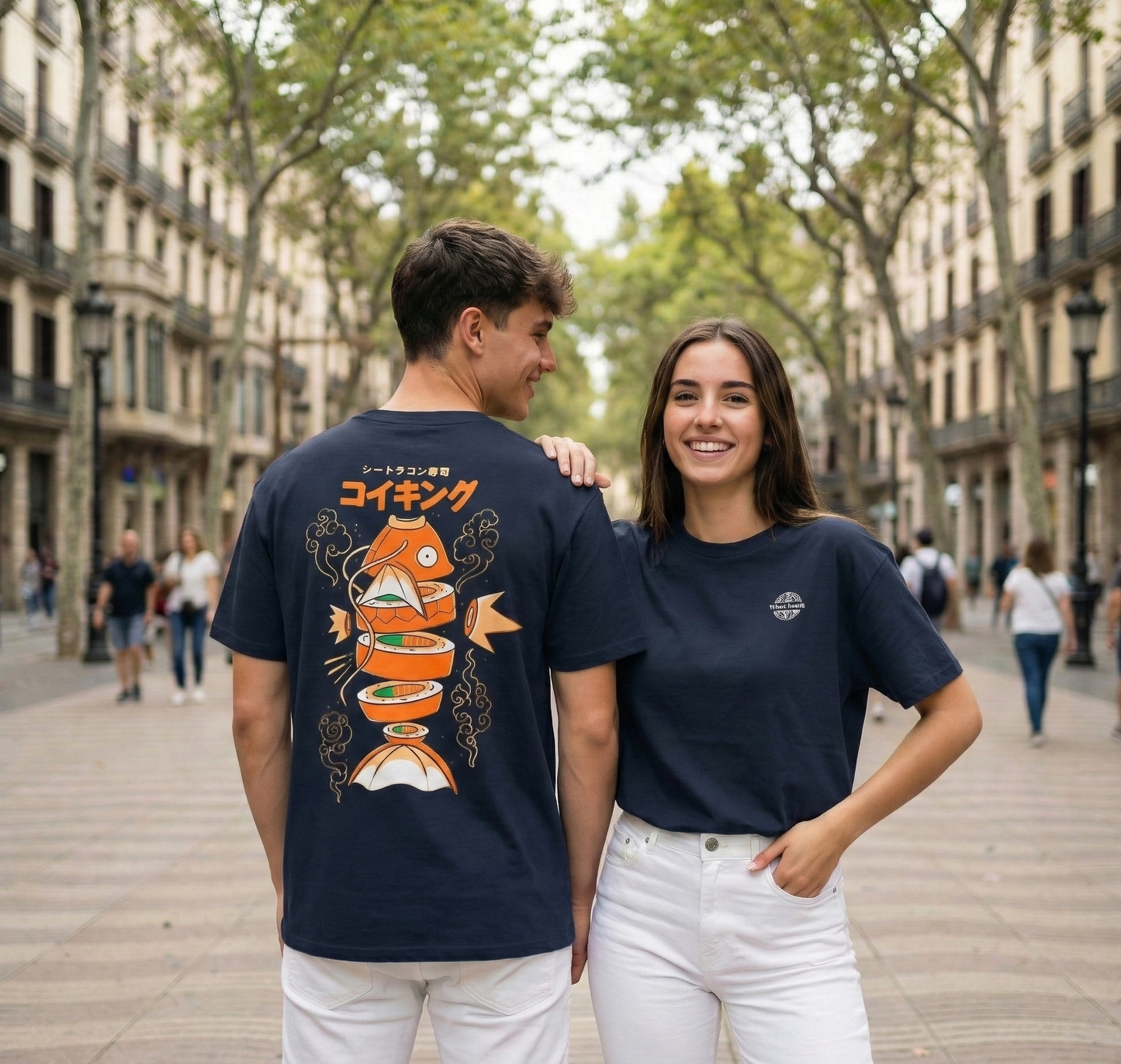 Magikarp Sushi T-Shirt | Funny Pokémon Parody Tee | Japanese Food Graphic Shirt | Cute Nigiri Fish Gamer Gift | Unisex Anime Streetwear Top