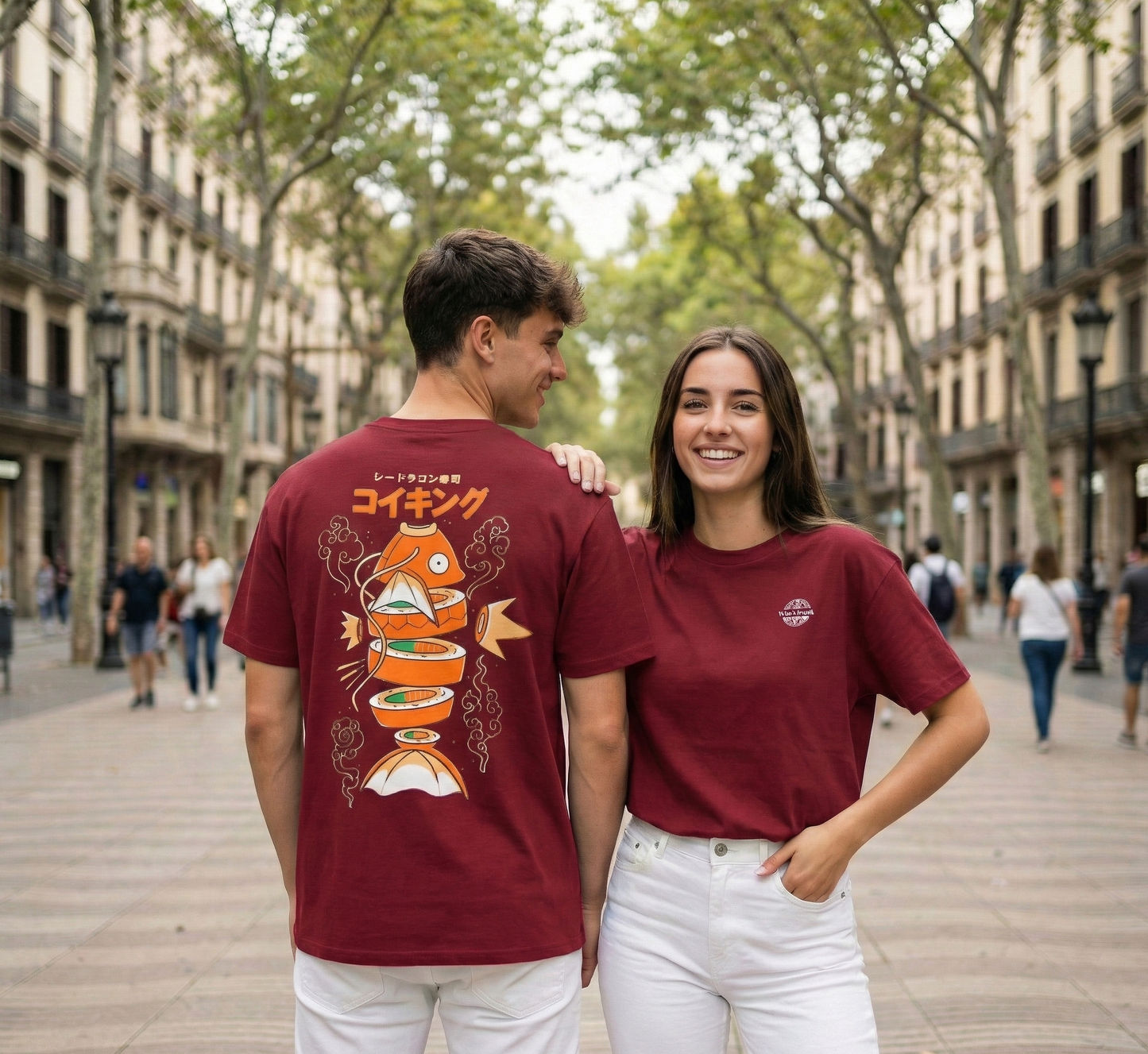 Magikarp Sushi T-Shirt | Funny Pokémon Parody Tee | Japanese Food Graphic Shirt | Cute Nigiri Fish Gamer Gift | Unisex Anime Streetwear Top
