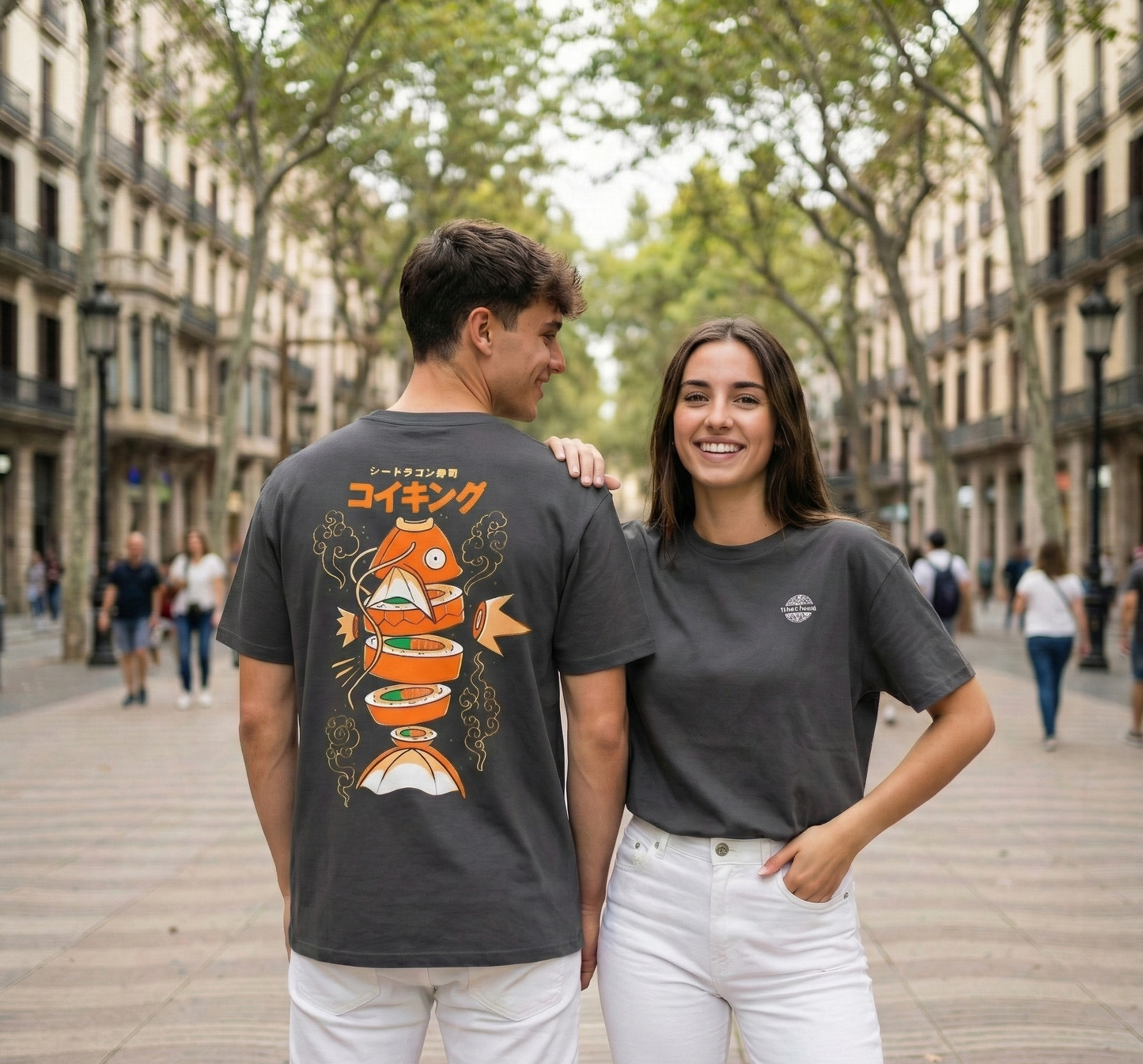 Magikarp Sushi T-Shirt | Funny Pokémon Parody Tee | Japanese Food Graphic Shirt | Cute Nigiri Fish Gamer Gift | Unisex Anime Streetwear Top