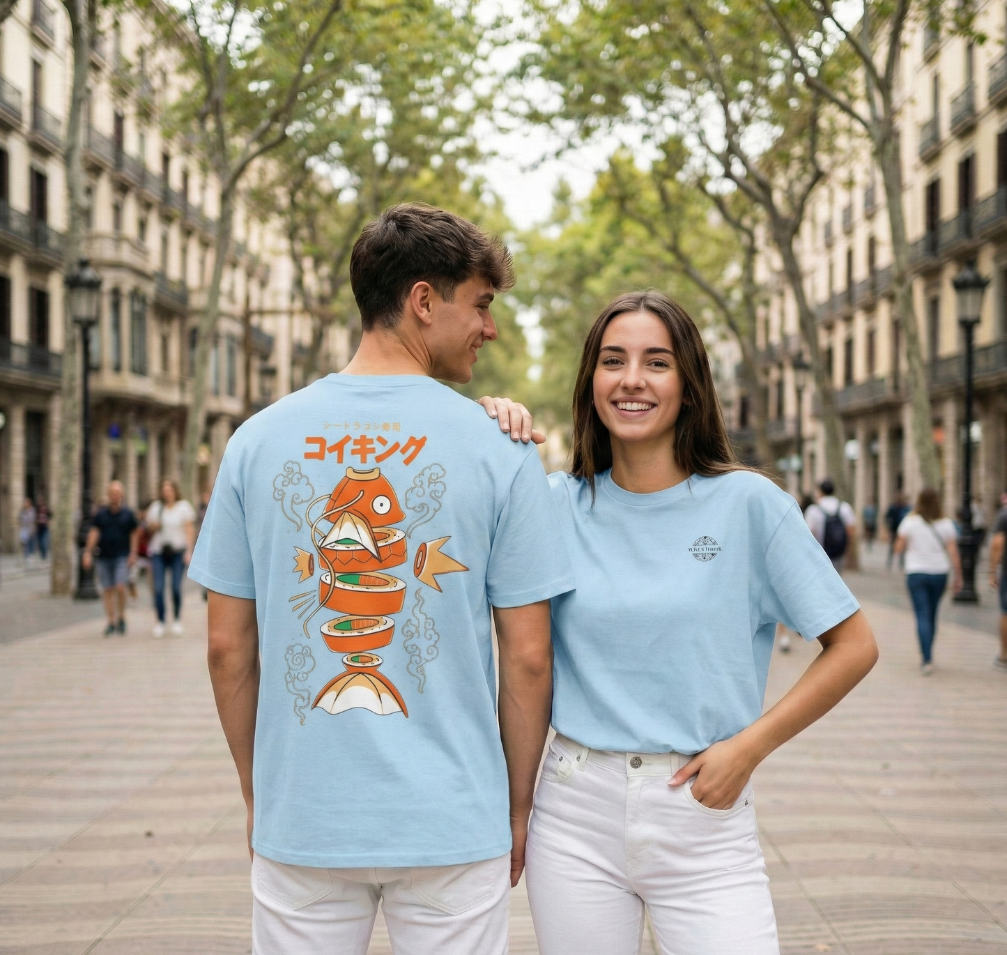 Magikarp Sushi T-Shirt | Funny Pokémon Parody Tee | Japanese Food Graphic Shirt | Cute Nigiri Fish Gamer Gift | Unisex Anime Streetwear Top