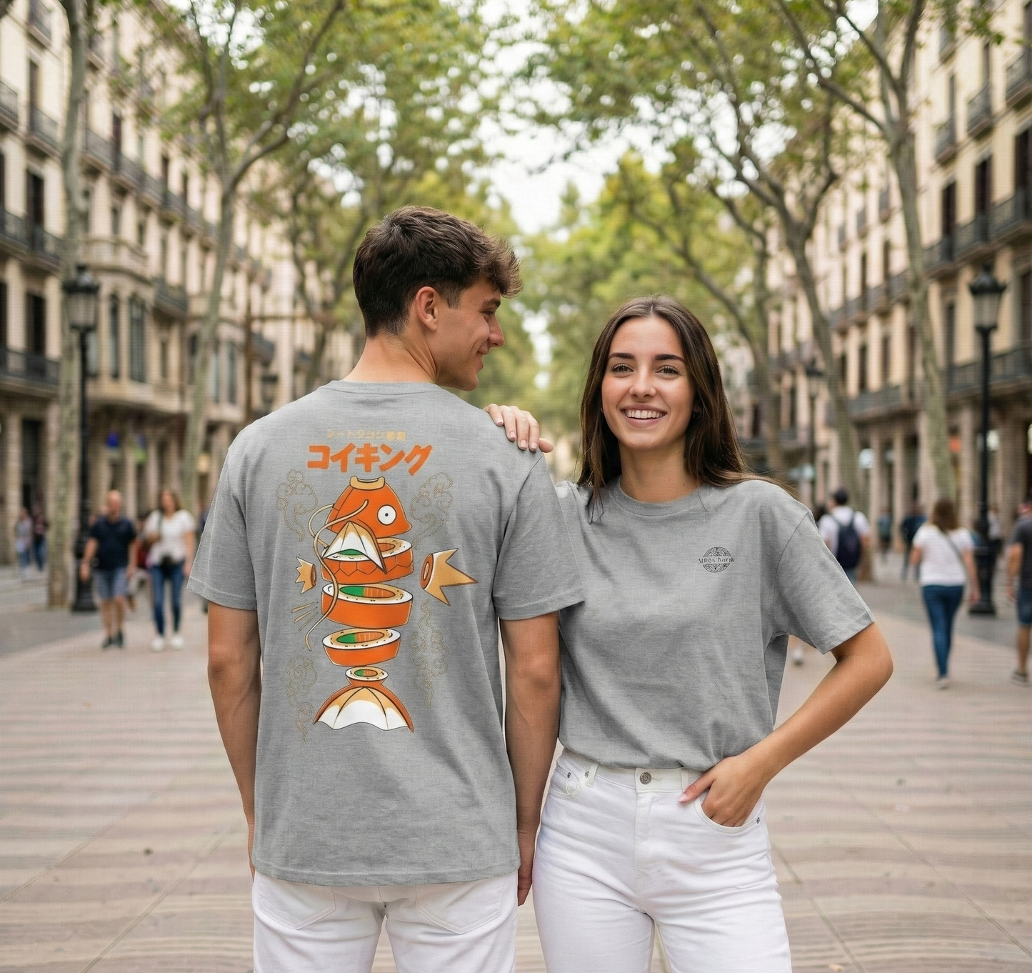 Magikarp Sushi T-Shirt | Funny Pokémon Parody Tee | Japanese Food Graphic Shirt | Cute Nigiri Fish Gamer Gift | Unisex Anime Streetwear Top